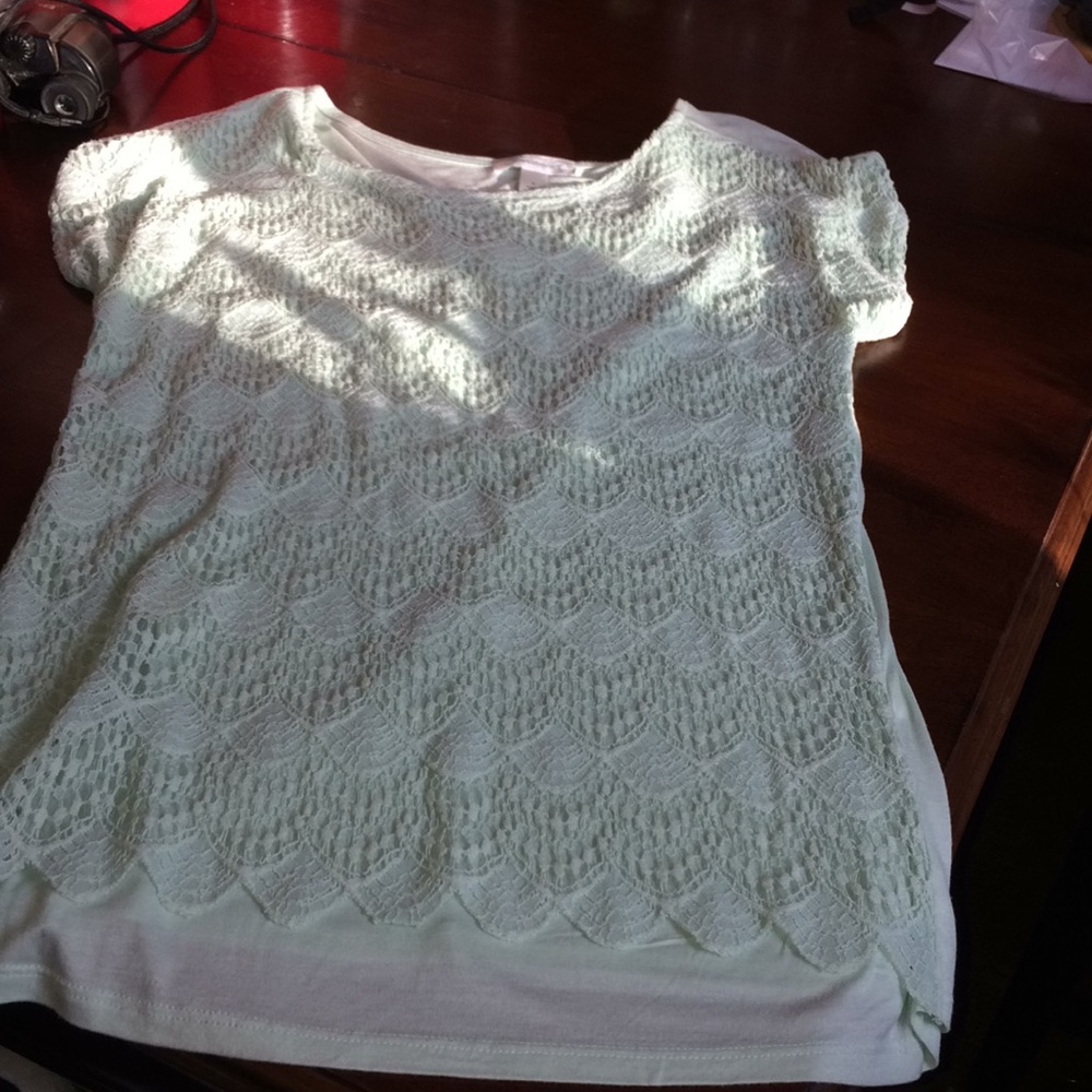 Dressbarn blouse size S mint green